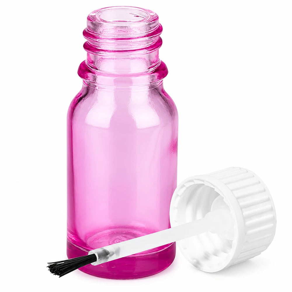 Bouteille pinceau de haute qualité en verre violet 10ml avec pinceau noir
