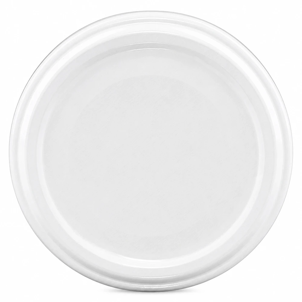 Couvercle rond en verre blanc TO66 UNiTWIST, 66 mm de diamètre, adapté au contact alimentaire