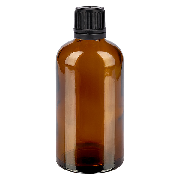 Flacon 100ml 11mm SV noir OV BrownL. UT18/100