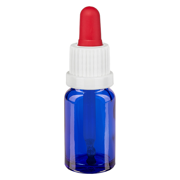 Flacon à pipette 10ml blanc/rouge OV BlueL. UT18/10