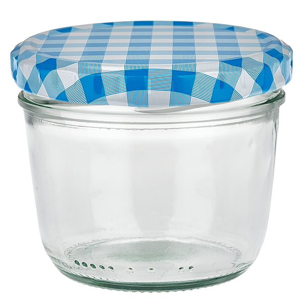 230ml Verre conique avec couvercle BasicSeal bleu/blanc UNiTWIST