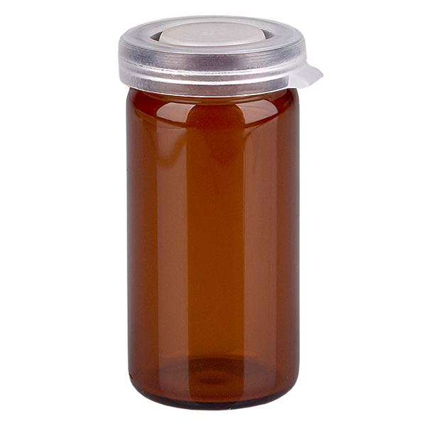 Pot à comprimés 10 ml ambré, avec bouchon à déclic Pot à comprimés 10 ml ambré, avec bouchon à déclic