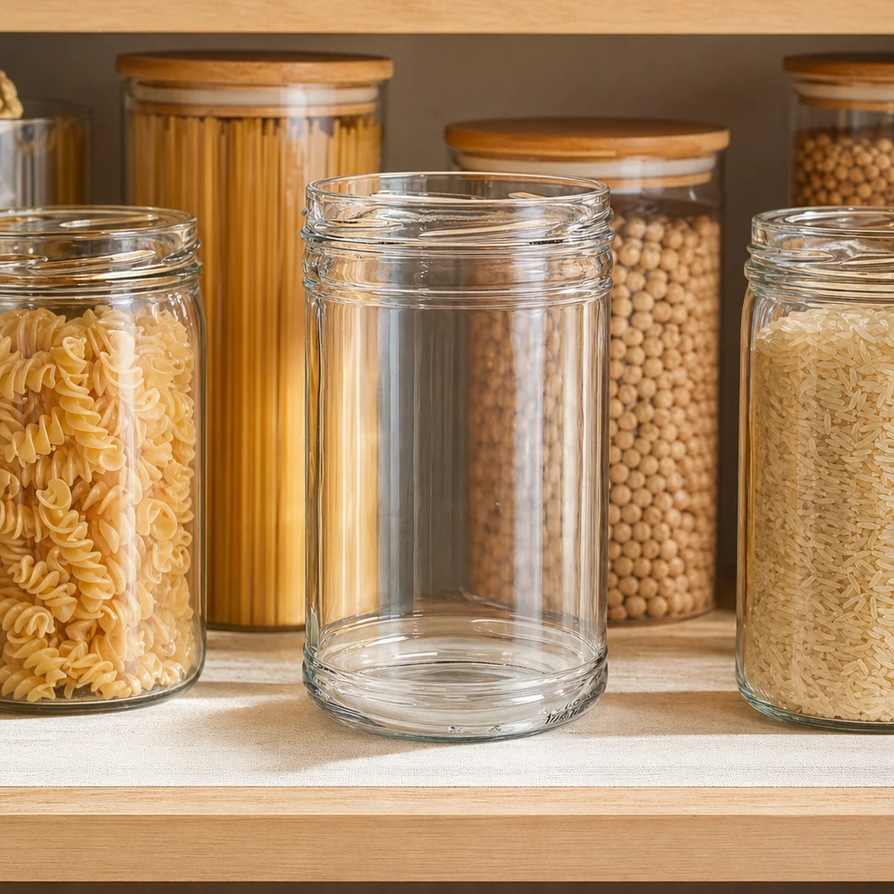 1053ml Verre conique sans couvercle (TO100) UNiTWIST UNiTWIST Verre renversé 1053ml TO100 Verre de réserve vide dans le garde-manger organisé de la cuisine entre les pâtes et les légumineuses