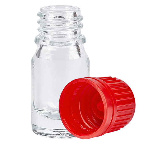 Flacon 5ml 11mm SV rouge OV ClearLine UT18/5