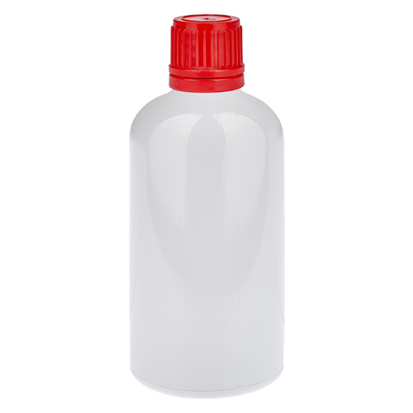Bouteille de 100 ml, bouchon à vis rouge 11 mm, bouchon d'origine WhiteLine UT18/100 Bouteille de 100 ml, bouchon à vis rouge 11 mm, bouchon d'origine WhiteLine UT18/100