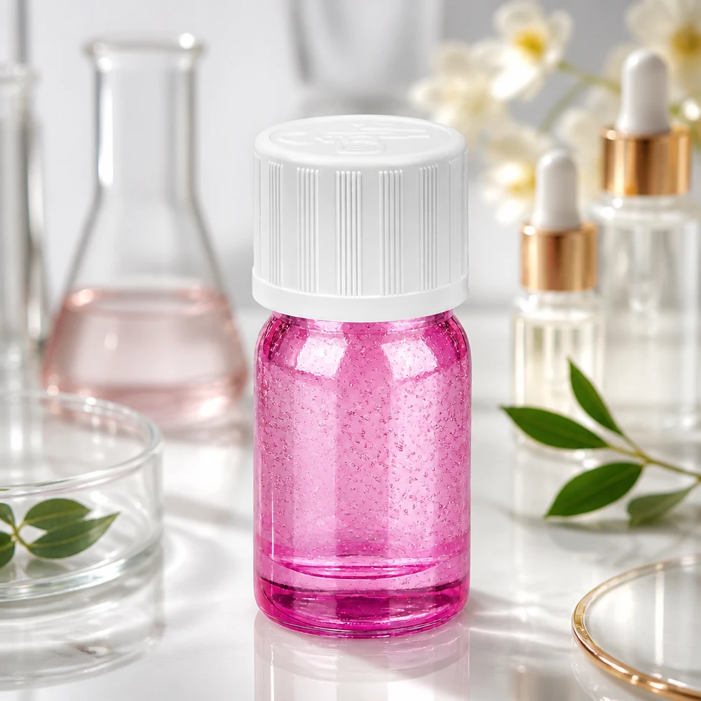 Flacon compte-gouttes 5ml 1,2mm blanc standard à l'épreuve des enfants PurpleLine. UT18/5 Flacon de 5ml avec bouchon compte-gouttes KiSi en violet pour les mélanges d'aromathérapie