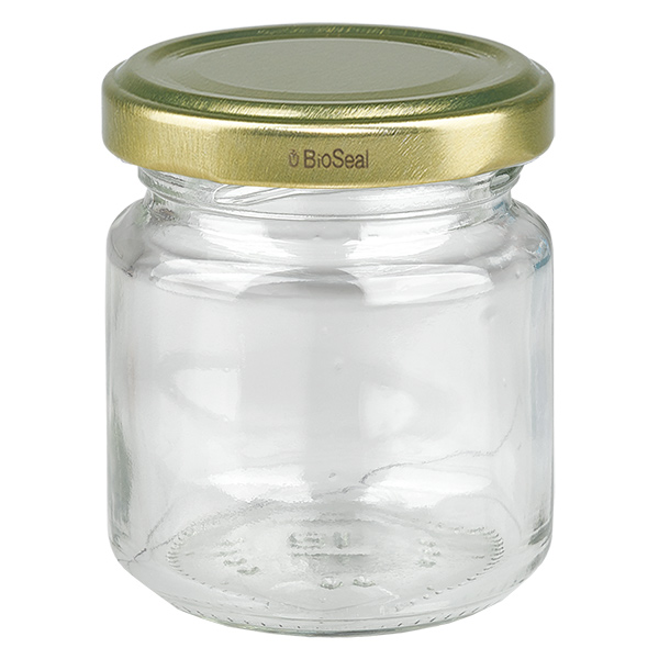 53ml Verre rond avec couvercle BioSeal or UNiTWIST