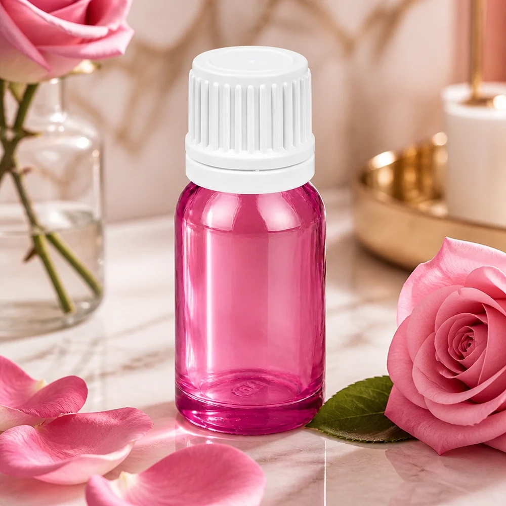 10ml flacon compte-gouttes 0.7mm blanc originalité bouchon à vis PurpleLine UT18/10 Bouteille compacte en verre violet 10ml parfaite pour les cosmétiques et sérums DIY avec compte-gouttes