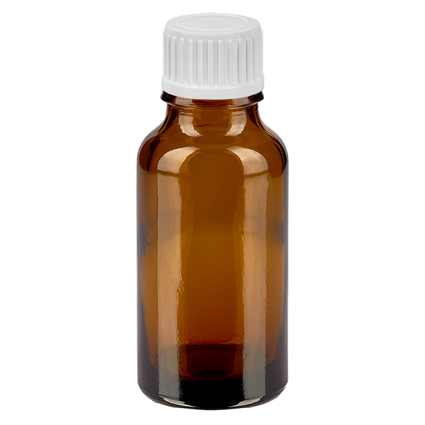 Flacon compte-gouttes 20ml 0.9mm blanc STD BrownLine UT18/20