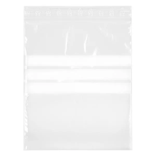 Sachets à fermeture pression avec zone d'écriture