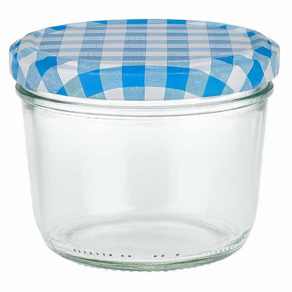 230ml Verre conique avec couvercle BasicSeal bleu/blanc UNiTWIST