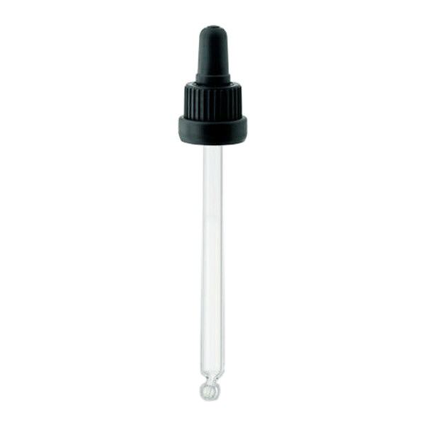 pipette en verre, noir/noir longueur 115 inviolabilité III