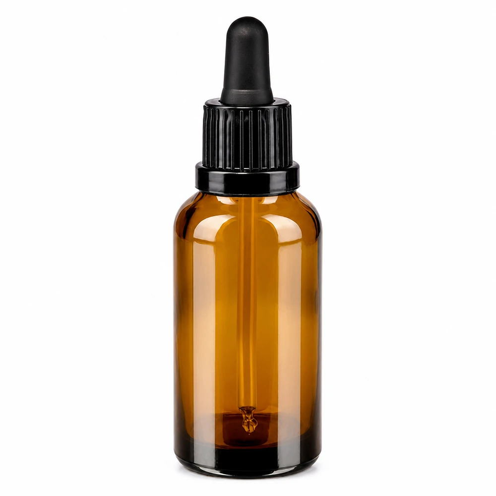 Flacon à pipette 30ml noir OV BrownLine UT18/30 Flacon à pipette de haute qualité en verre brun 30ml pour la cosmétique et l'aromathérapie