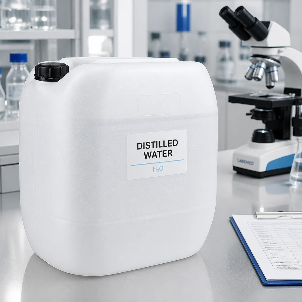 Jerrican de 30 litres avec bouchon à vis Bidon de laboratoire de 30 litres en polyéthylène haute densité (HDPE) avec bouchon OV, destiné aux produits chimiques