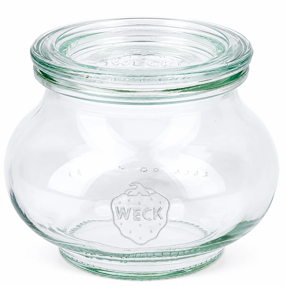 WECK Pot à bijoux 220ml avec couvercle en verre RR60 Pot à conserves transparent pour la conservation et le rangement
