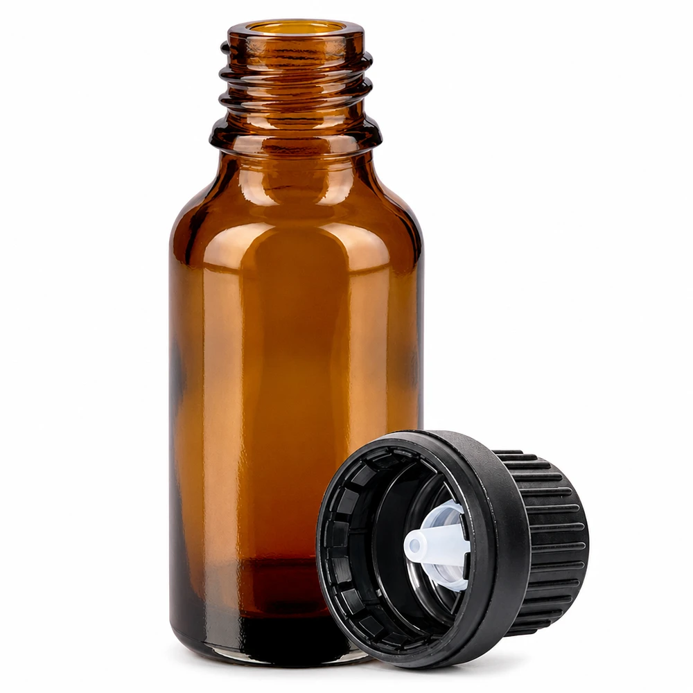 10ml compte-gouttes. 2mm noir OV BrownLine UT18/10 Flacon compte-gouttes compact de 10 ml en verre brun anti-UV pour un dosage précis des liquides