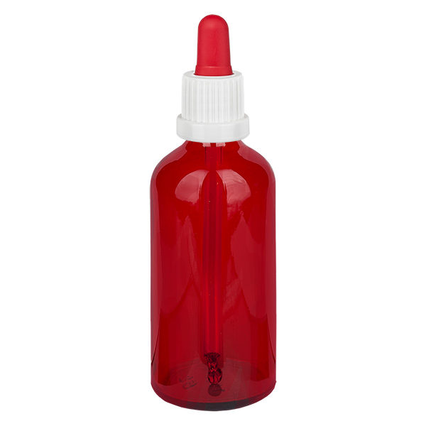 100ml flacon à pipette blanc/rouge OV RedLine UT18/100