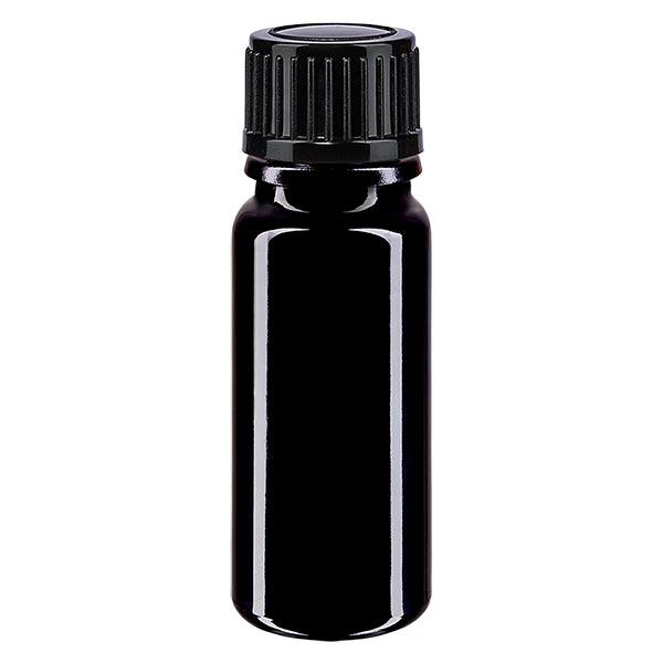 Flacon de pharmacie violet 10ml bouchon vissable noir std Flacon de pharmacie violet 10ml bouchon vissable noir std