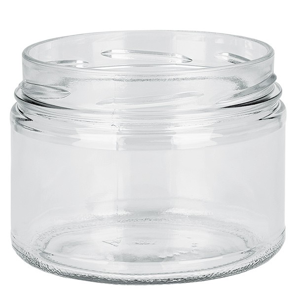 Creuset en verre 540ml clair, sans couvercle, filetage TO100 Creuset en verre 540ml clair, sans couvercle, filetage TO100