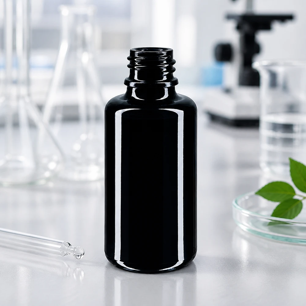 Flacon en verre violet 30 ml DIN18 (verre Miron) Miron Flacon compte-gouttes Orion 30ml avec filetage pour une conservation sûre des extraits