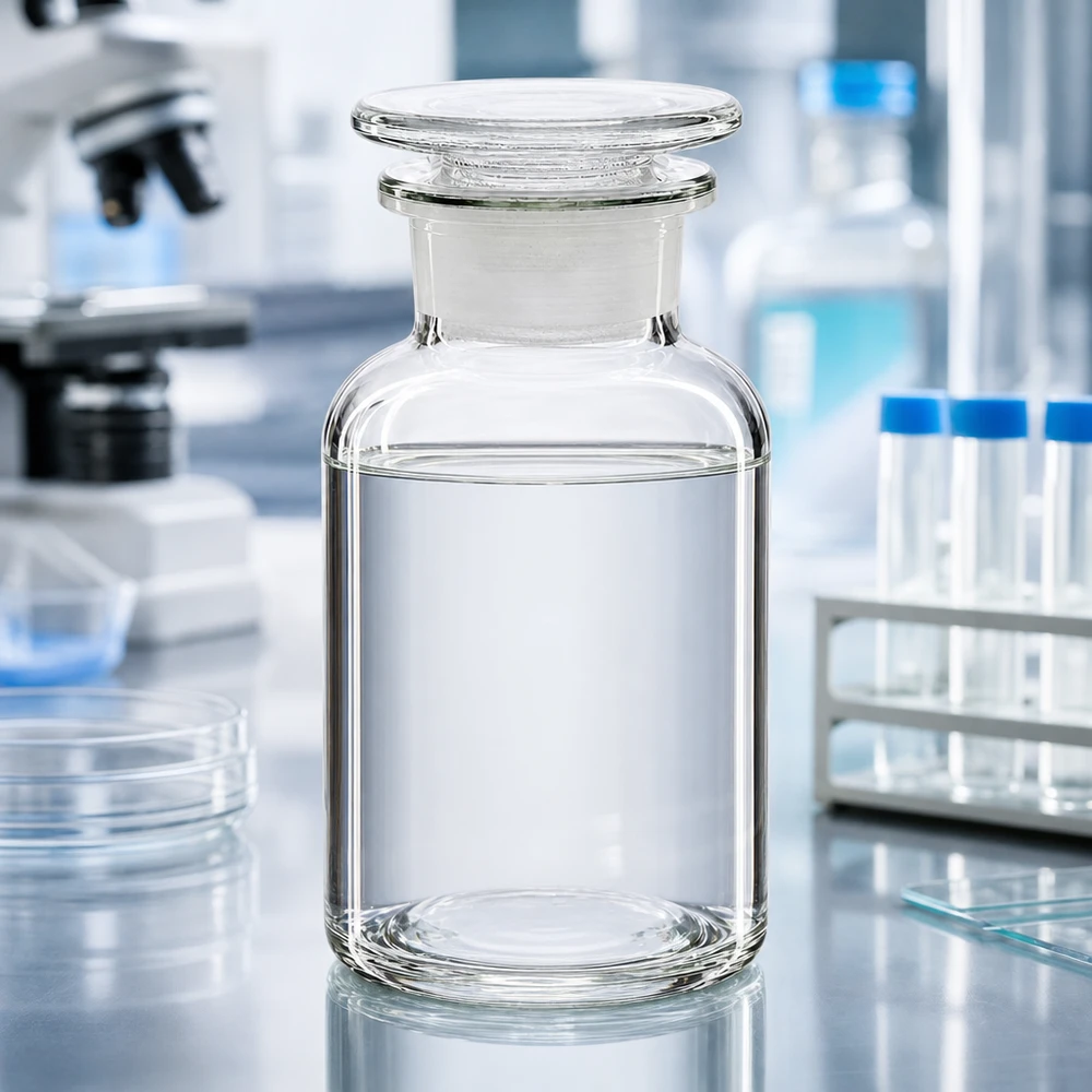 Flacon pharmaceutique 250 ml col large + bouchon verre clair Flacon à épaulement rond en verre borosilicaté de 250 ml avec bouchon rodé, destiné aux applications de laboratoire chimique