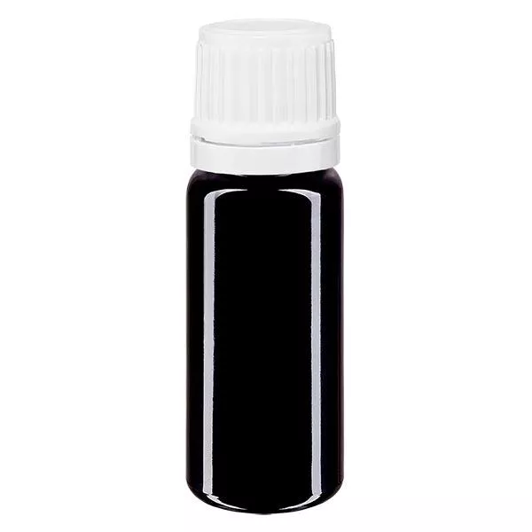 Flacon de pharmacie violet 10ml bouchon compte-gouttes 1.2mm blanc bouchon inviolabilité Flacon de pharmacie violet 10ml bouchon compte-gouttes 1.2mm blanc bouchon inviolabilité