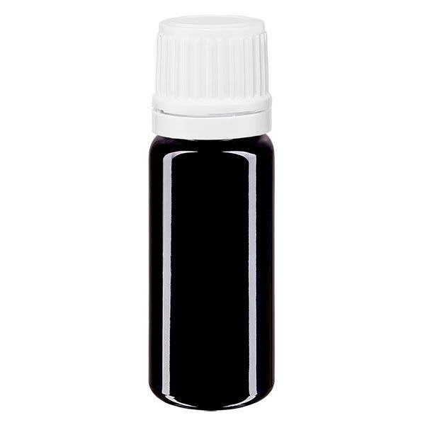 Flacon de pharmacie violet 10ml bouchon compte-gouttes 1.2mm blanc bouchon inviolabilité Flacon de pharmacie violet 10ml bouchon compte-gouttes 1.2mm blanc bouchon inviolabilité