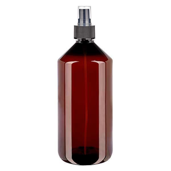 Flacon PET 1000ml avec vaporisateur noir Flacon PET 1000ml avec vaporisateur noir
