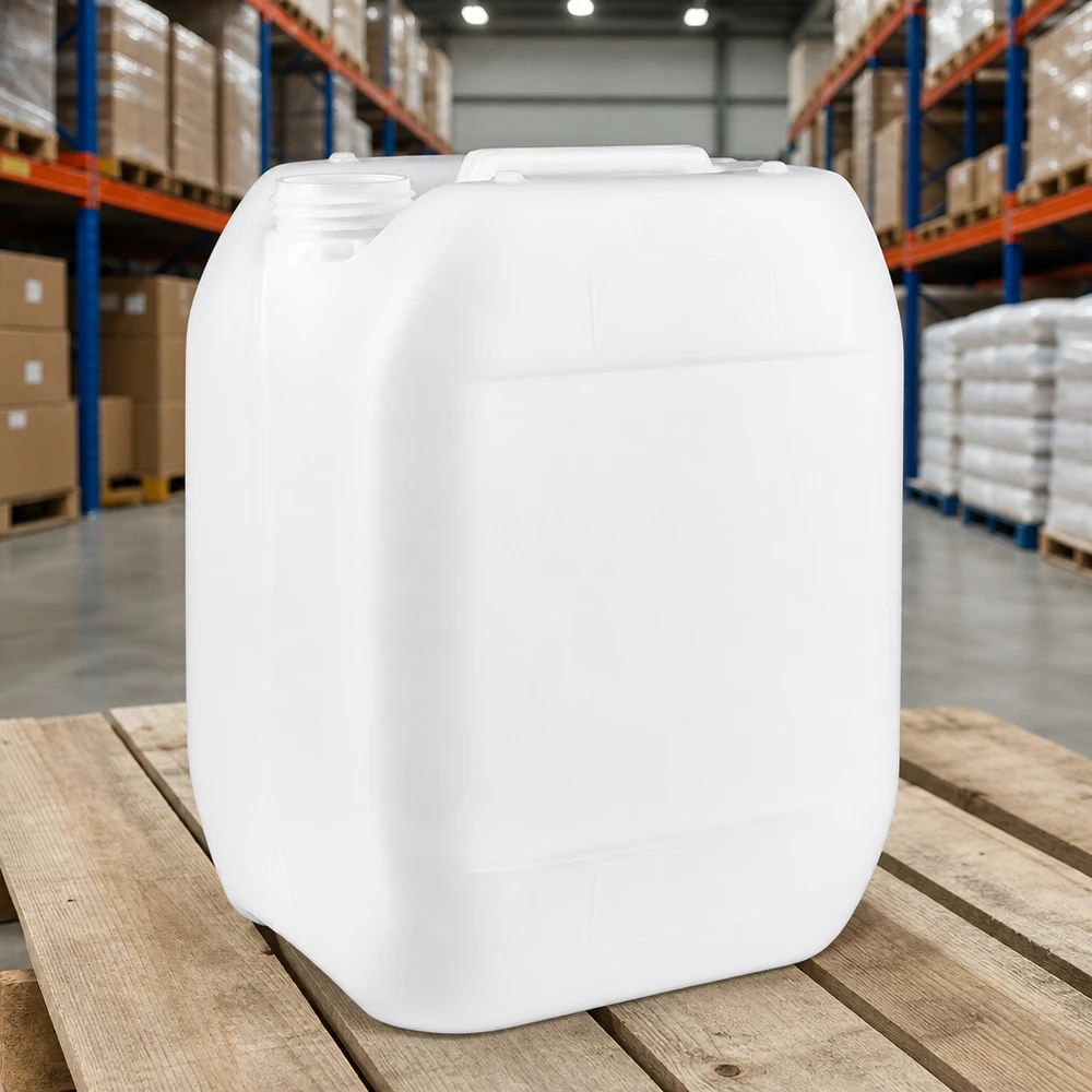 Jerrican de 10 litres sans bouchon Bidon en plastique vide de 10 L sans couvercle, de forme carrée, destiné aux produits chimiques et aux produits d'entretien