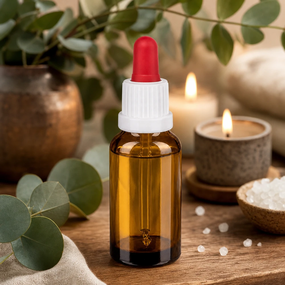 20ml flacon à pipette blanc/rouge OV BrownLine UT18/20 Flacon compte-gouttes de précision de 20 ml avec pipette rouge à code couleur pour une utilisation facile