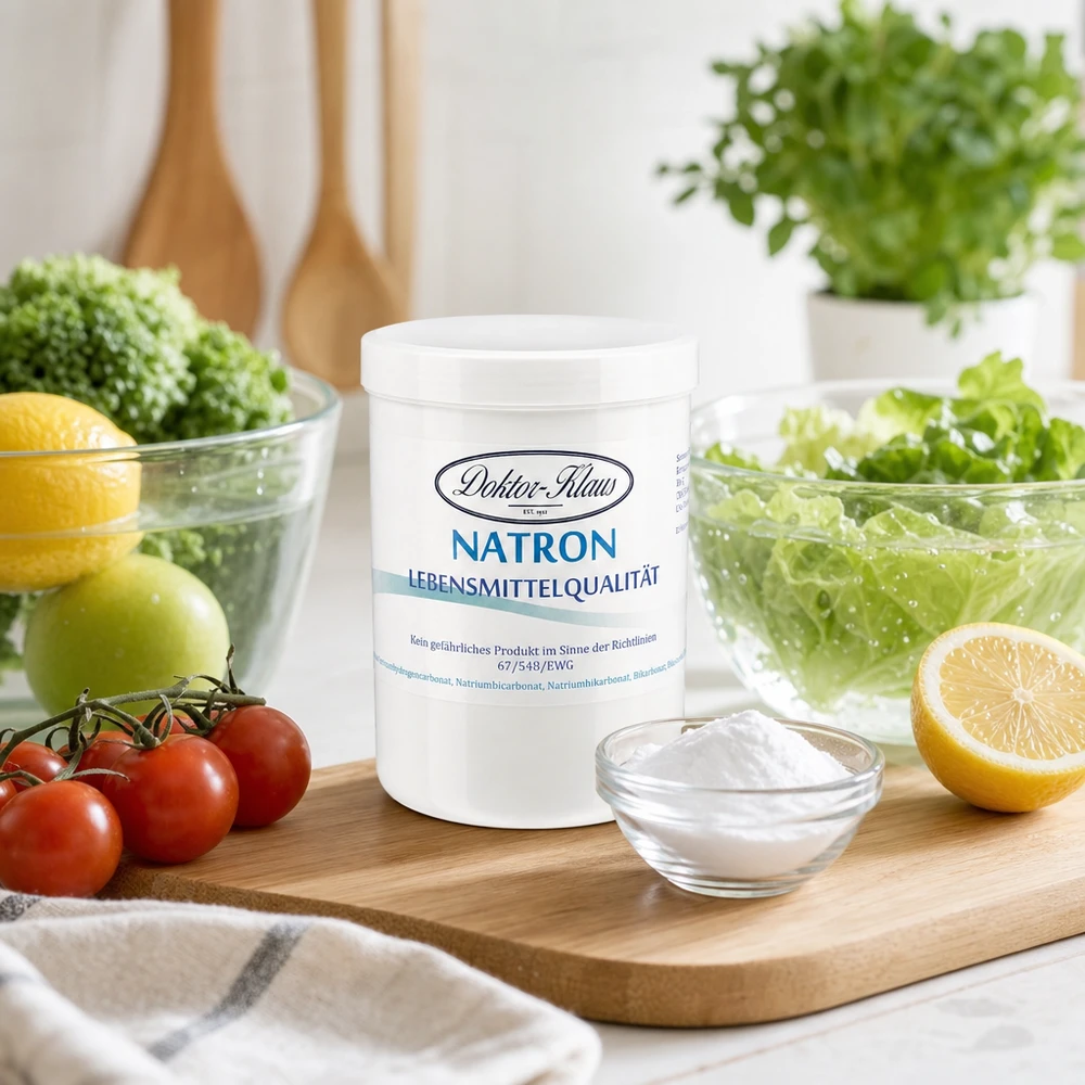 Bicarbonate de soude Doktor Klaus, en boîte blanche de 1000 g, apte à l’utilisation alimentaire Bicarbonate de soude Doktor Klaus, en boîte blanche de 1000 g, apte à l’utilisation alimentaire