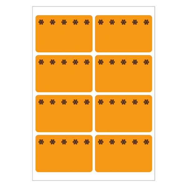 Étiquettes de congélation orange (48 stickers) 26x40mm Étiquettes de congélation orange (48 stickers) 26x40mm