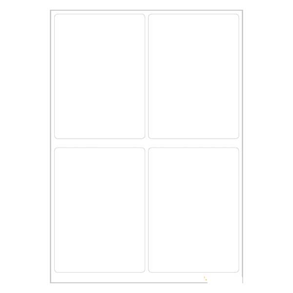 Étiquettes universelles blanches (24 stickers) 40x55mm