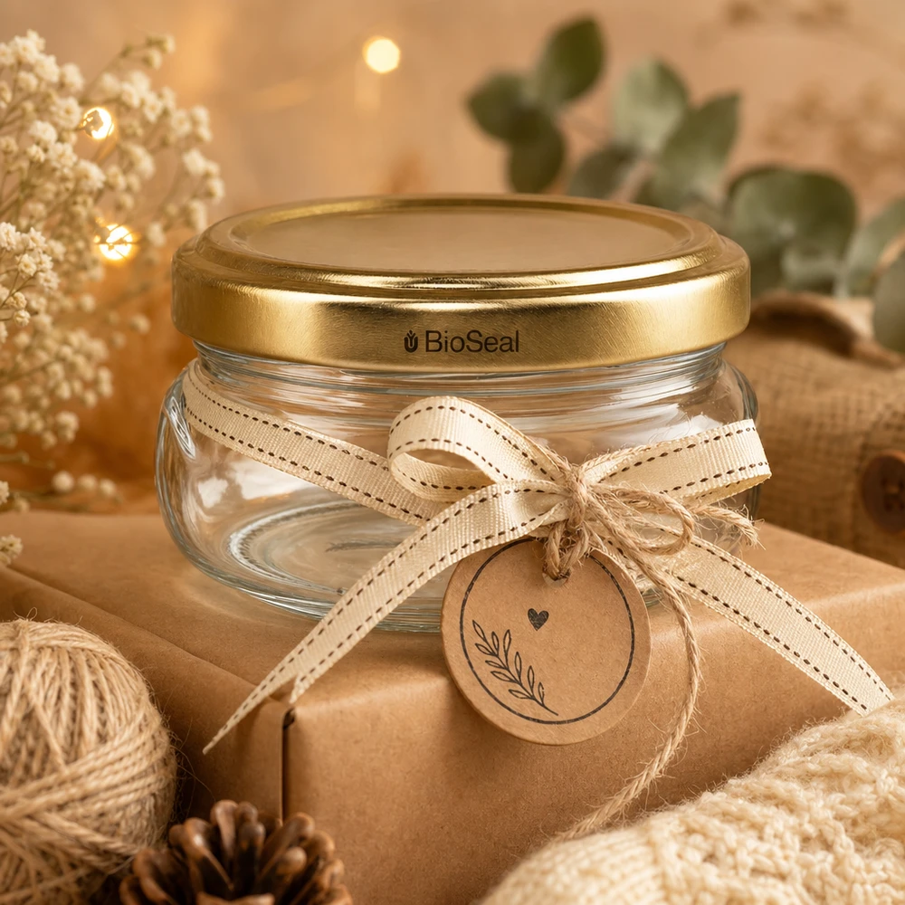 120ml Verre terrine avec couvercle BioSeal or UNiTWIST 120ml Verre terrine avec couvercle BioSeal or UNiTWIST