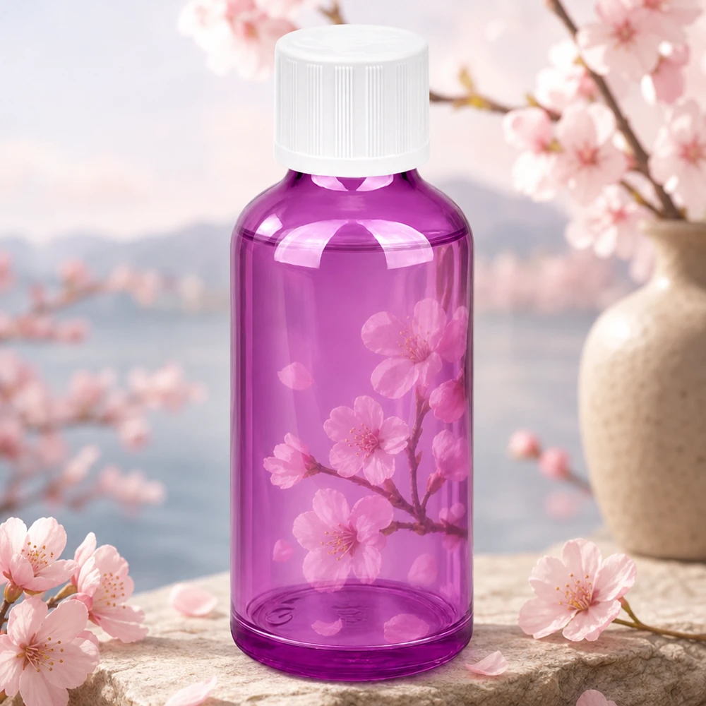 Flacon compte-gouttes 50ml 1.2mm blanc standard sécurité enfant PurpleLine.UT18/50 Flacon compte-gouttes en verre violet 50ml avec bouchon blanc pour les produits cosmétiques et de bien-être professionnels
