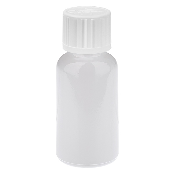 Flacon compte-gouttes 20 ml, bouchon blanc standard avec sécurité enfant 1,2 mm WhiteLine UT18/20 Flacon compte-gouttes 20 ml, bouchon blanc standard avec sécurité enfant 1,2 mm WhiteLine UT18/20