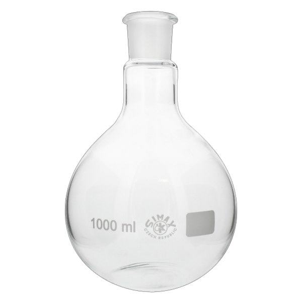 Ballon à fond plat 1000 ml à col large, en verre borosilicate avec rodage normalisé 29/32
