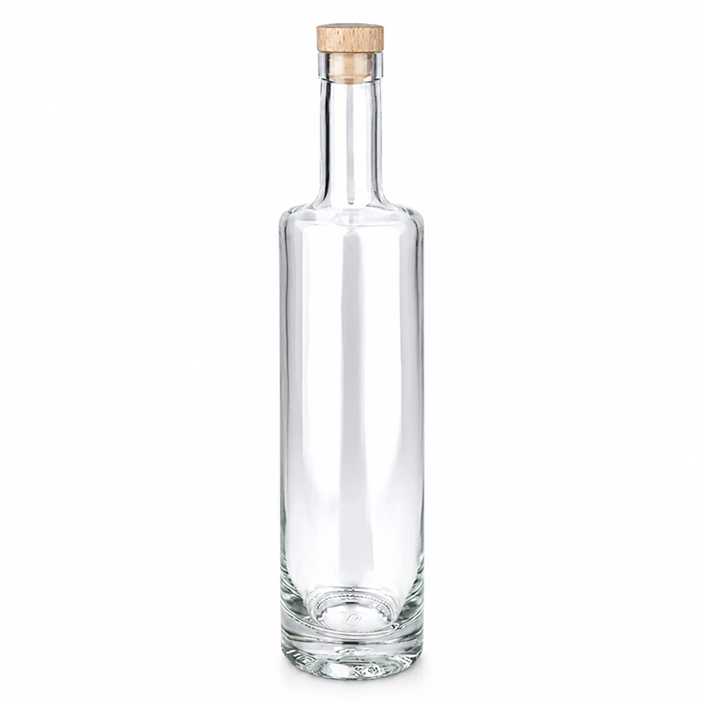 Bouteille en verre 500 ml « Lina » avec bouchon en bois UNiTWIST® Bouteille en verre 500 ml « Lina » avec bouchon en bois UNiTWIST®