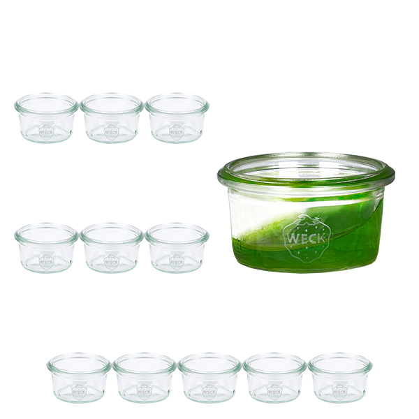 Lot de 12 bocaux Weck 50ml renversés