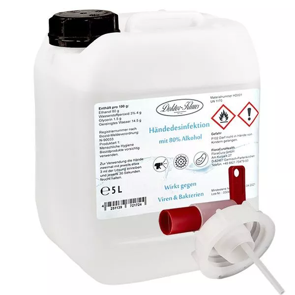 Recharge de désinfectant pour les mains 5L Doktor-Klaus