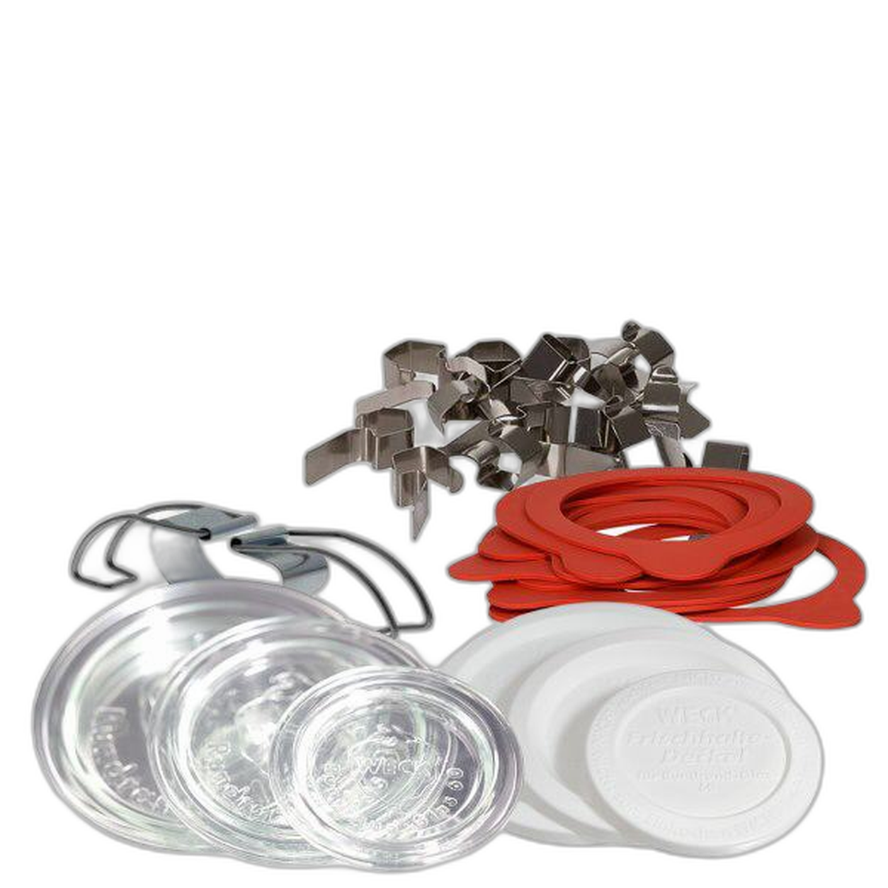 WECK Agrafes, caoutchoucs, couvercles en verre, couvercles fraîcheur