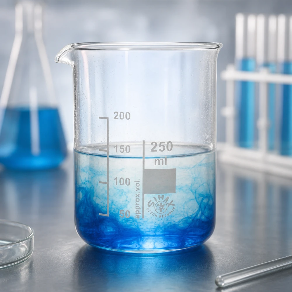Bécher 250ml en verre borosilicate résistant à la chaleur (forme basse) Bécher de laboratoire de chimie 250ml forme basse verre borosilicaté résistant à la chaleur avec bec verseur pratique