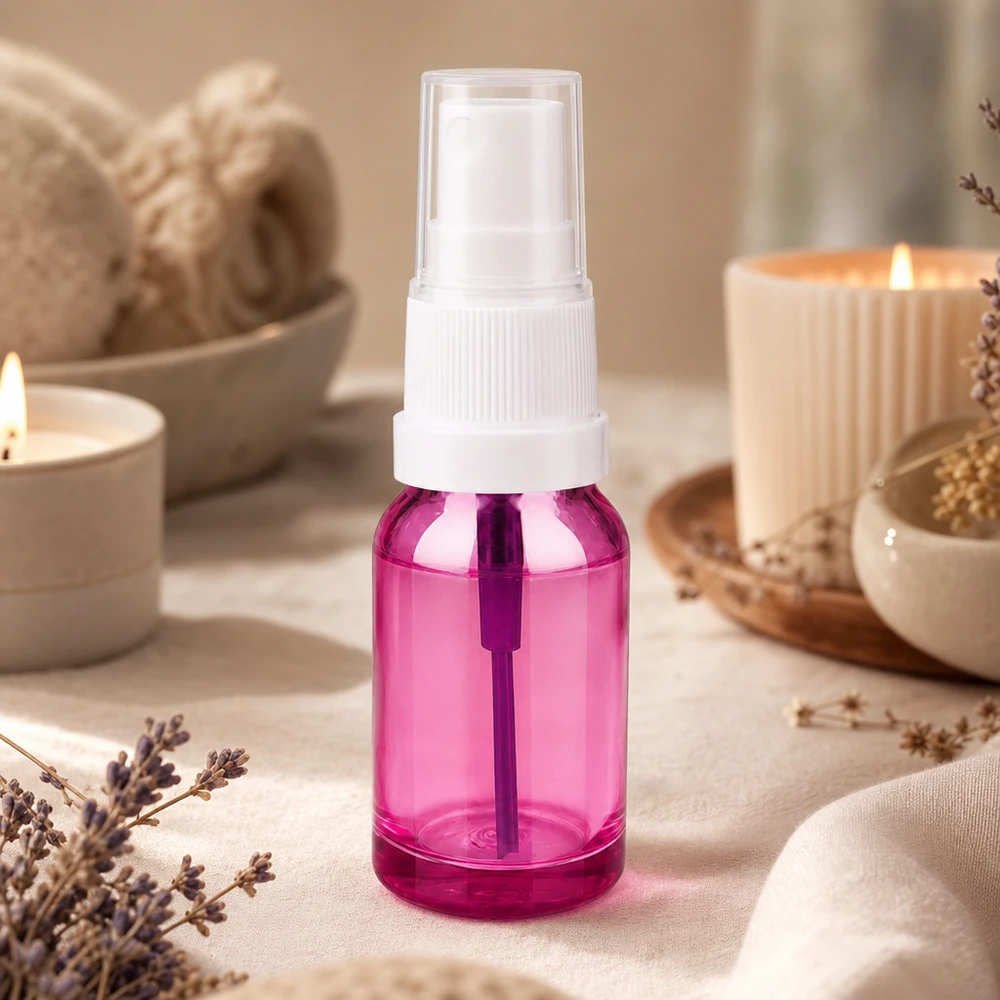 Bouteille cosmétique élégante de 10 ml en violet tendance pour une utilisation professionnelle en salon de beauté