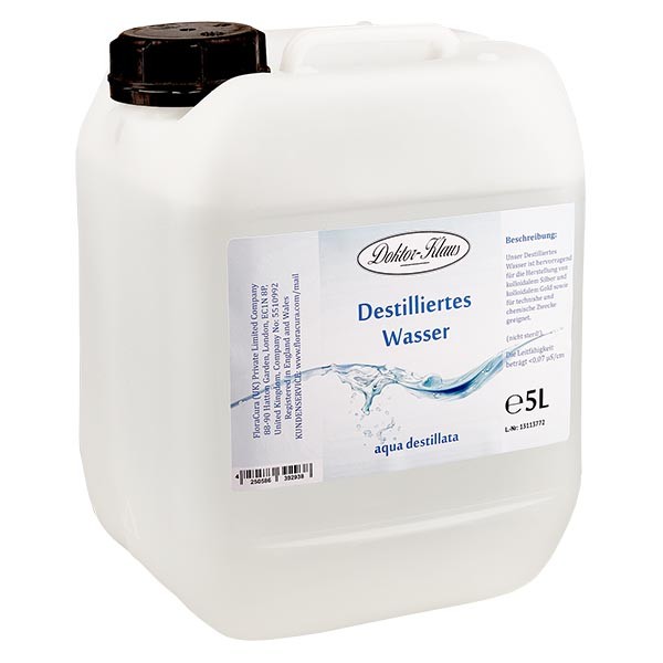 Eau distillée Doktor Klaus - Aqua dest 5 litres en jerrican premium teinte naturelle