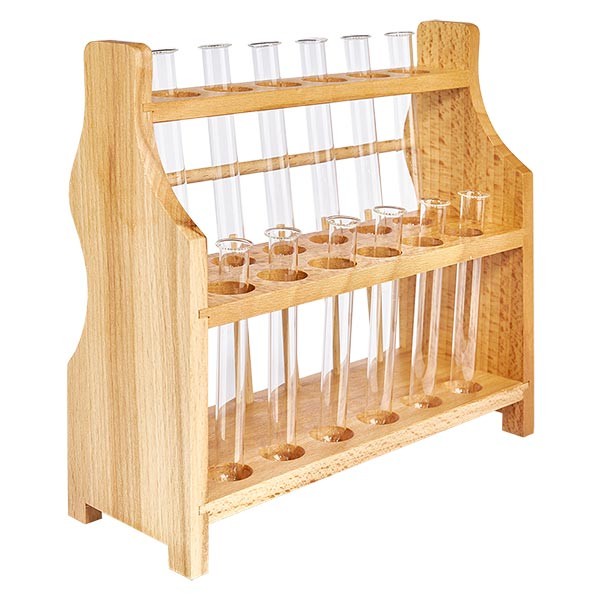 Tube à essai 160x16mm en verre borosilicate à bord rabattu