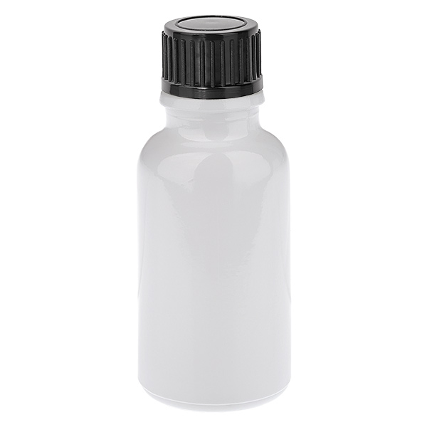 Flacon 20 ml, bouchon à vis 11 mm noir standard WhiteLine UT18/20