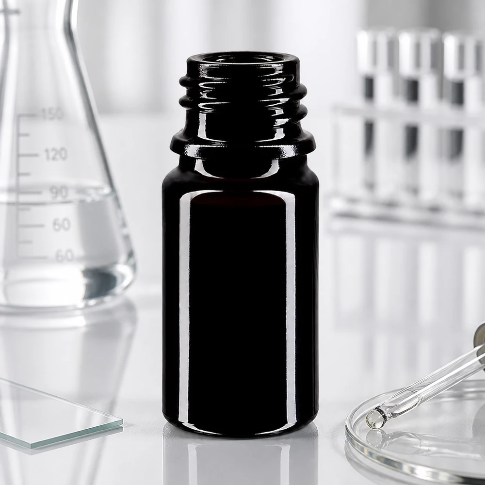 Flacon en verre violet 5 ml DIN18 (verre Miron) Flacon compte-gouttes Orion 5ml ultra-brillant en verre violet Miron pour la cosmétique et la pharmacie