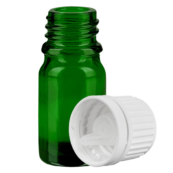 Flacon compte-goutte 5ml 0.7mm blanc OV GreenLine UT18/5