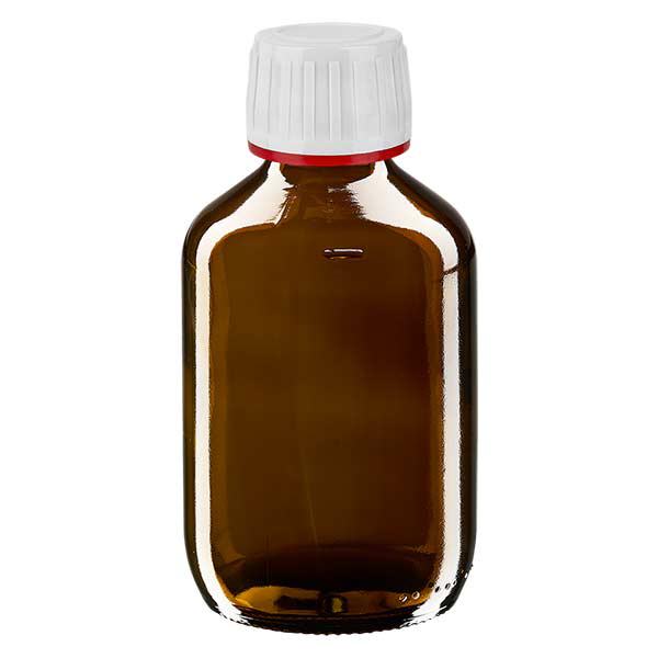 Flacon médical de 200 ml avec bouchon blanc Flacon médical de 200 ml avec bouchon blanc