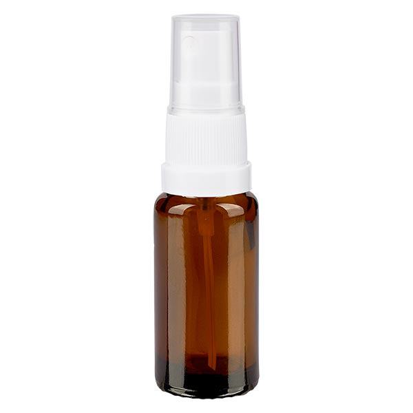Flacon de pharmacie brun 10ml embout spray blanc Flacon de pharmacie brun 10ml embout spray blanc